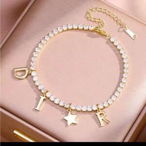 D Star Bracelet with Crystals